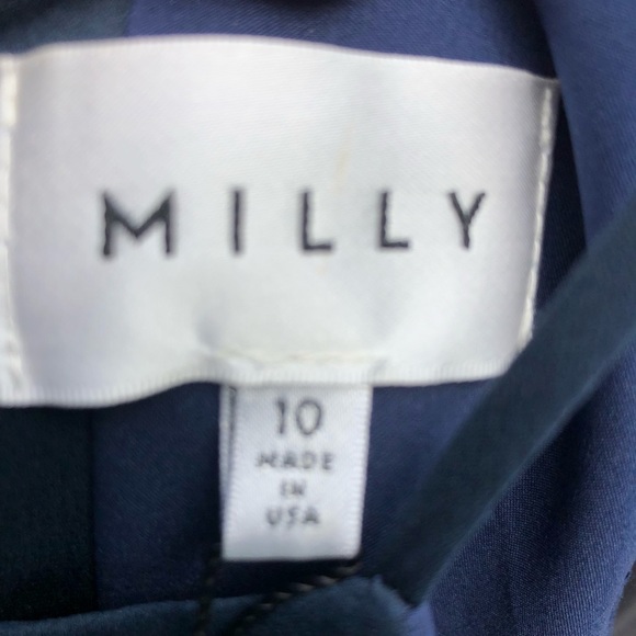 Milly  size 10 Navy “The Selina” Silk dress perfect for wedding ,special event - Picture 4 of 14